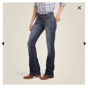 Ariat R.E.A.L Entwined Mid-Rise Bootcut  Women’s Jeans - Dark Blue